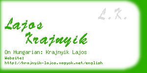 lajos krajnyik business card